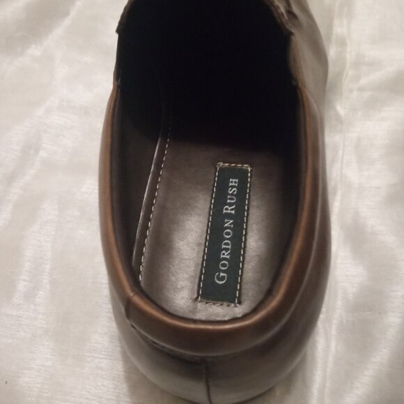 Gordon Rush men's leather shoes brownish size 13 round tip slip on - Picture 8 of 10